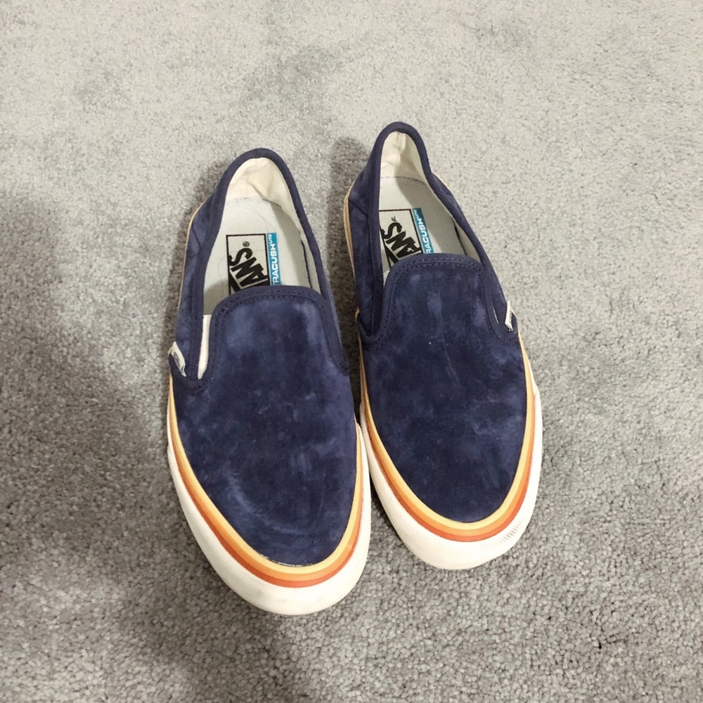 VANS SUEDE SLIP ON SHOES
